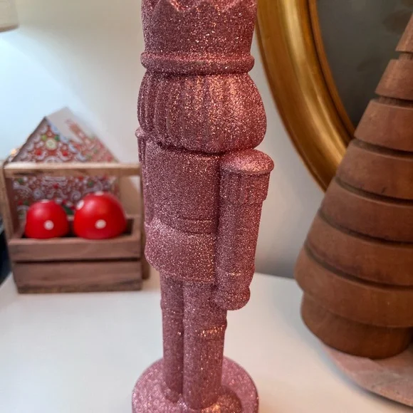 Pink Glitter Nutcracker Figurine - Picture 6 of 9